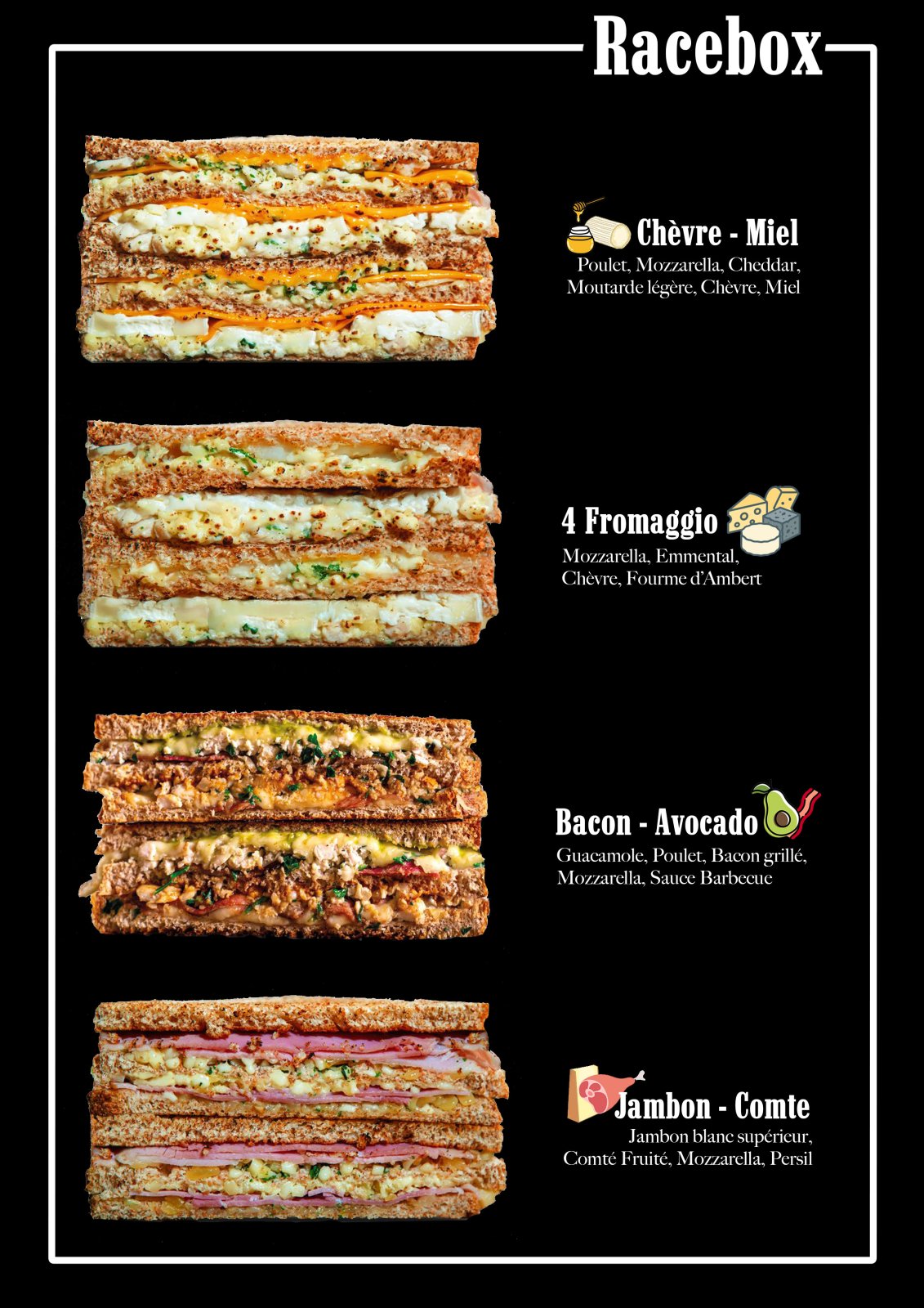 Carte du Klub @ La Racebox