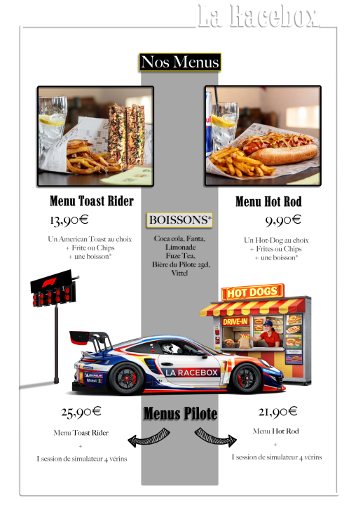 CARTE : Les menus