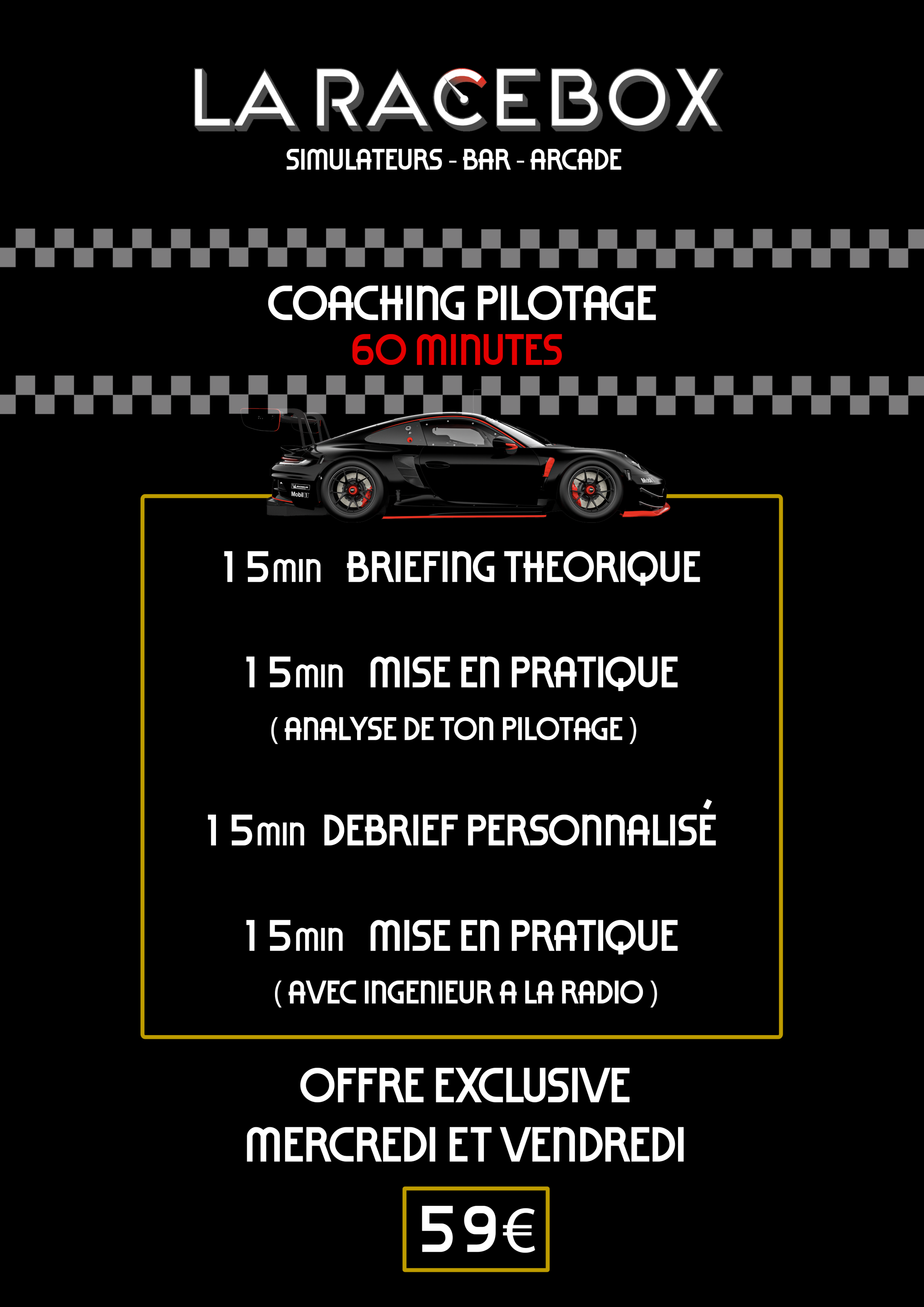 Grille de tarif pour le Coaching pilotage sur simulateur